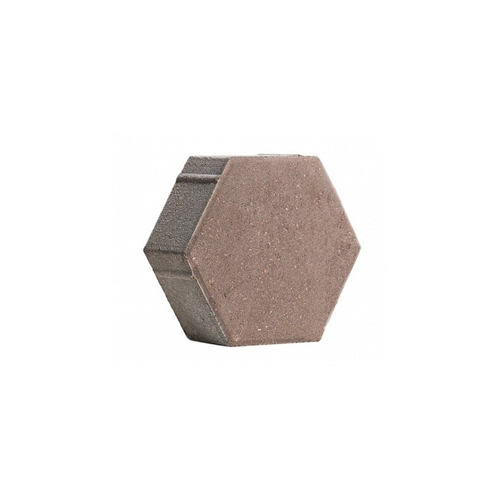 Фигурная тротуарная плитка Шестигранник 8 Коричневый